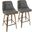 Gianna Counter Stool Set of 2 In Grey