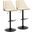 Gianna Adjustable Barstool Set of 2 In Black Walnut/Cream