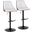 Gianna Adjustable Barstool Set of 2 In Black Walnut/White