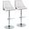 Gianna Adjustable Barstool Set of 2 In White and Chrome