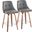 Gianna Fixed Height Counter Stool Set of 2 In Dark Walnut