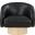 Gibson Vegan Leather Swivel Accent Chair In Black