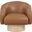 Gibson Vegan Leather Swivel Accent Chair In Cognac