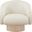 Gibson Vegan Leather Swivel Accent Chair In Cream