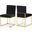 Giselle Velvet Dining Chair Set of 2 In Black and Gold