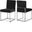 Giselle Velvet Dining Chair Set of 2 In Black and Chrome