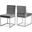 Giselle Velvet Dining Chair Set of 2 In Grey/Chrome