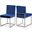 Giselle Velvet Dining Chair Set of 2 In Navy/Chrome