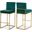 Giselle Velvet Stool In Green