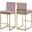 Giselle Velvet Stool In Pink