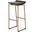 Givens 30.25 Inch Seat Height Brown Wood Seat Gold Metal Base Stool