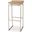 Givens Brown Wood With Silver Metal Frame Barstool
