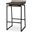 Givens Iv 24.25 Inch Seat Height Black Wood Seat Black Frame Stool