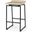 Givens Natural Wood With Black Metal Counter Stool