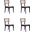 Giverny Dining Chair In Black And Natural Cane Set of 4