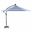 Glam Cantilever Umbrella with LED and Base In Blue and White