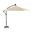 Glam Cantilever Umbrella with Led and Base In Canvas Stone