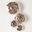 Glass Wall Mushrooms Set of 4 In Metallic