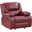 Camila Upholstered Glider Recliner Chair Red Faux Leather
