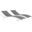 Glimpse Outdoor Patio Mesh Chaise Lounge Set of 2 In White and Gray