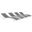Glimpse Outdoor Patio Mesh Chaise Lounge Set of 4 In White and Gray