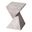 Glint Fiberglass Outdoor Side Table In Marble White