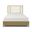 Gloaming Metal Surround Queen Headboard In Milky Gold