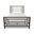 Gloaming Queen Complete Bed with Metal Profile and Platform In Weathered Bronze