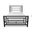 Gloaming Queen Complete Bed with Metal Profile and Platform In Weathered Iron