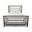 Gloaming Queen Complete Bed with Metal Profile In Weathered Bronze