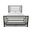 Gloaming Queen Complete Bed with Metal Profile In Weathered Iron