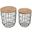Global Archive Nested Storage Basket End Tables Set of 2 In Black