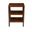 Global Archive X-Side Accent Table with 2 Shelves In Chestnut