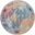 Global Vintage Ivory and Multicolor 6' x 6' Round Area Rug