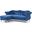 Glory Furniture Hollywood Navy Blue Sofa Chaise