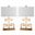 Gold and Off-White Greek Key 25 Inch Table Lamp Set of 2