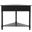 Gomez Distressed Black Corner Table with Storage Drawer