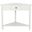 Gomez Distressed Cream Corner Table with Storage Drawer