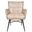 Gordon Genuine Leather Arm Chair In Stone