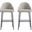 Gracie Barstool Set of 2 In Stone and Black