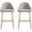 Gracie Barstool Set of 2 In Stone and Gold