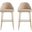 Gracie Barstool Set of 2 In Tan and Gold