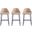Gracie Barstool Set of 3 In Tan and Black
