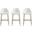 Gracie Barstool Set of 3 In White and Gold