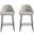 Gracie Counter Stool Set of 2 In Stone and Black