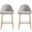 Gracie Counter Stool Set of 2 In Stone and Gold