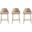 Gracie Counter Stool Set of 3 In Tan and Gold