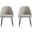 Gracie Dining Chair Set of 2 In Stone and Black