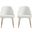 Gracie Dining Chair Set of 2 In White and Gold