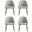Gracie Dining Chair Set of 4 In Stone and Black